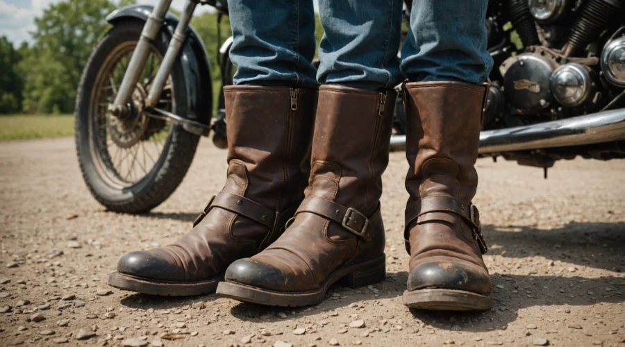 bottes moto vintage homme